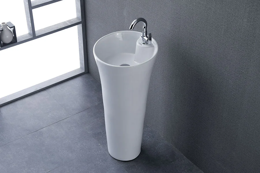 One Piece Pedestal Basin